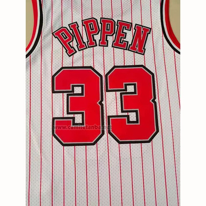 Camiseta Chicago Bulls Scottie Pippen #33 Reload Hardwood Classics Blanco